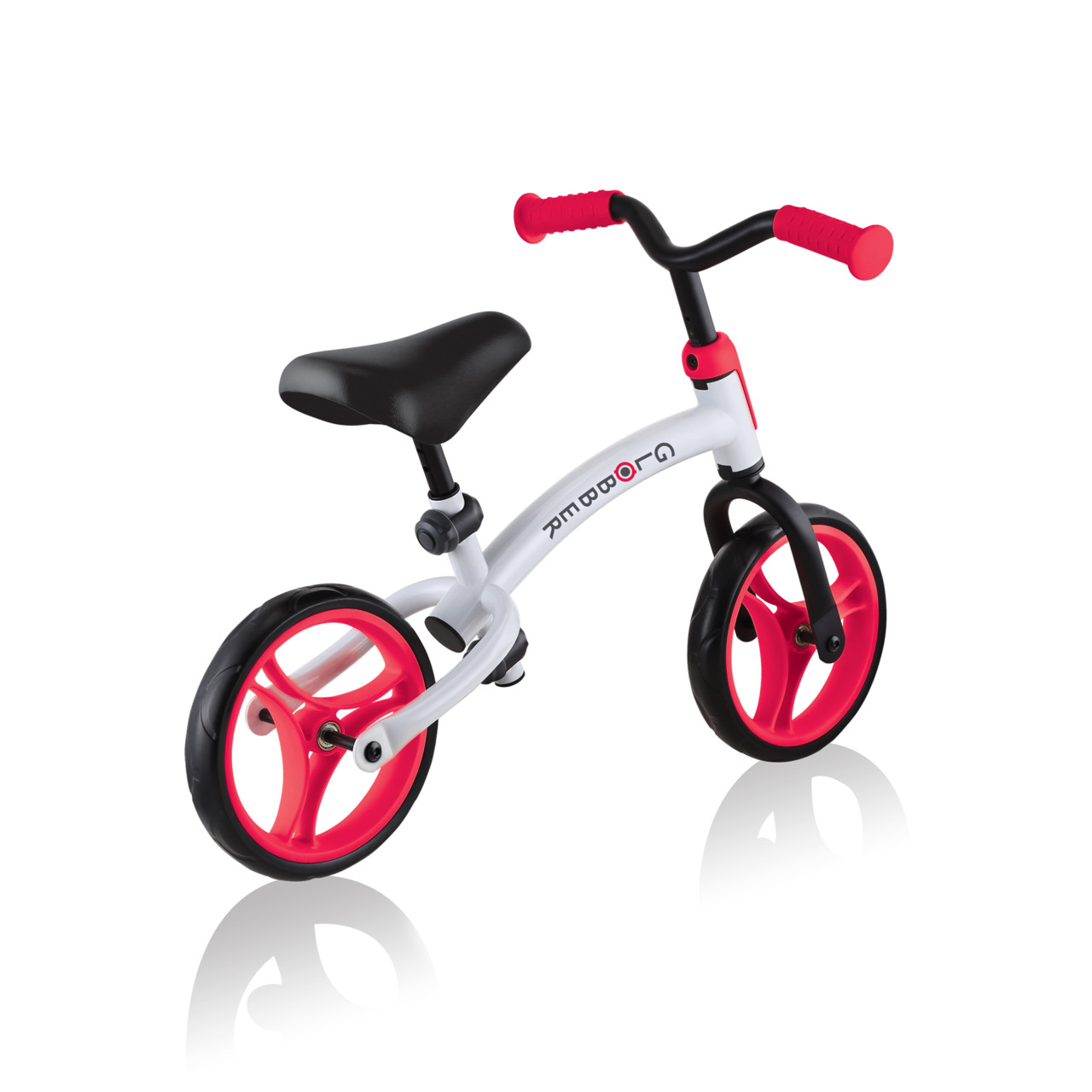 614 202 2 Adjustable White Red Balance Bike For Toddlers