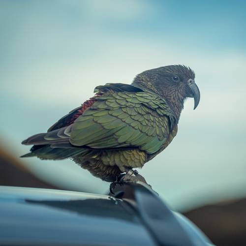 Probably a Male Adult kea