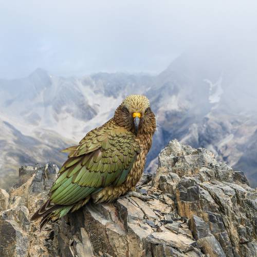 Probably a Male Adult kea