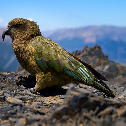 Probably a Male Adult kea