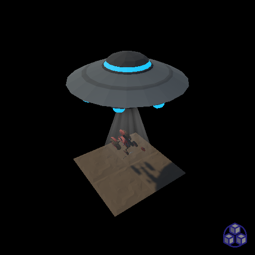 A screenshot of UFO scene