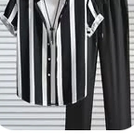 Men's two piece, striped