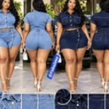 Denim two piece