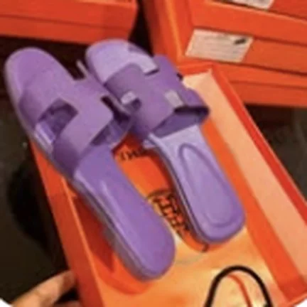 Hermes slides, lilac