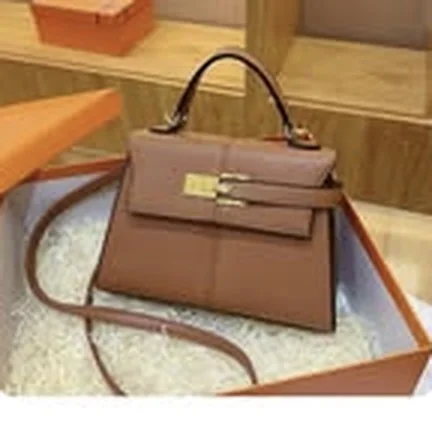 Top-handle handbag, tan