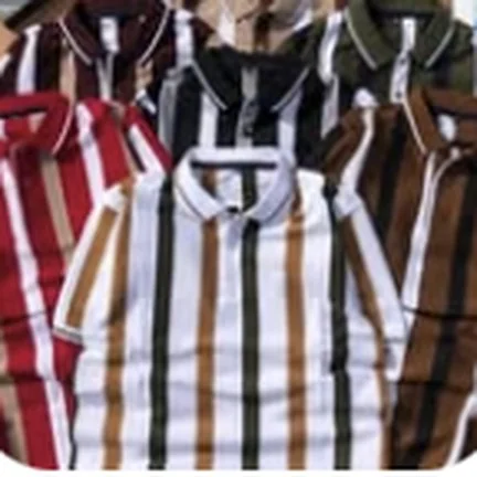 Striped golf t-shirt