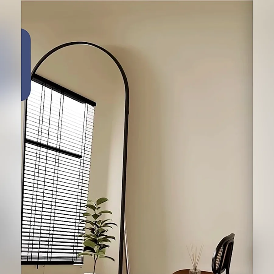 Arched floor mirror