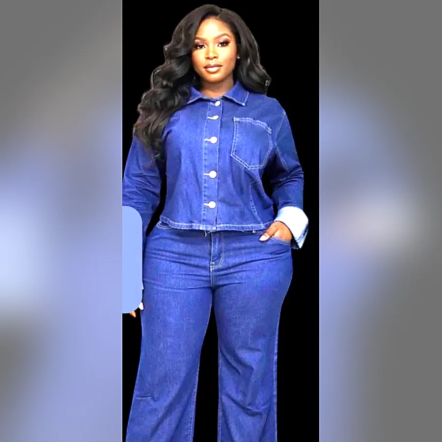 Denim jacket & jeans set