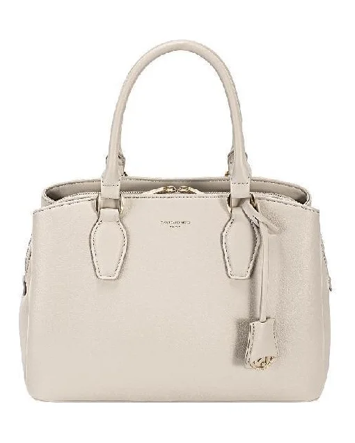 Pebbled tote with charm