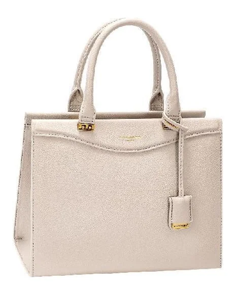 Structured tote with tag