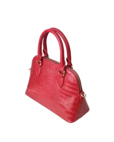 Croc-effect dome bag