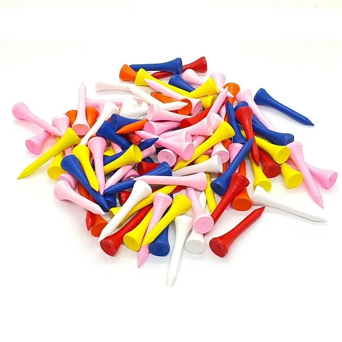 Wooden golf tees, pack of 100