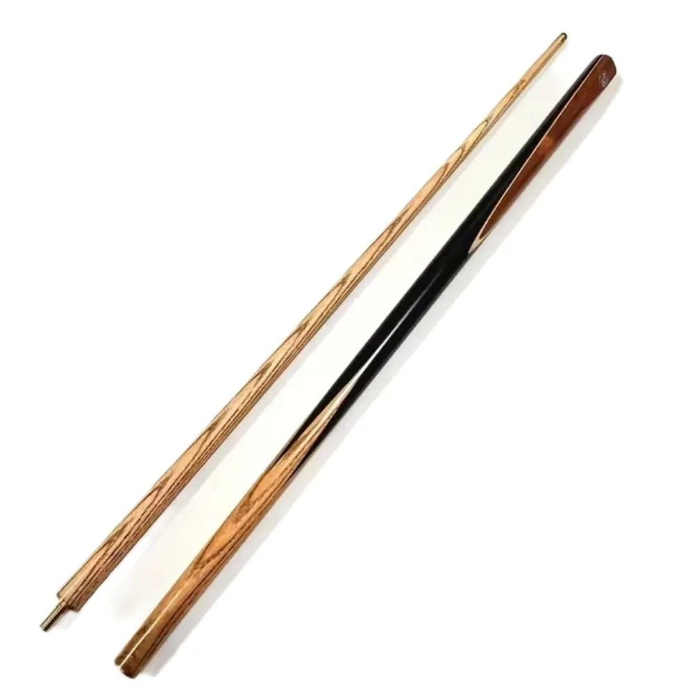 2-piece snooker cue, 9 mm leather tip