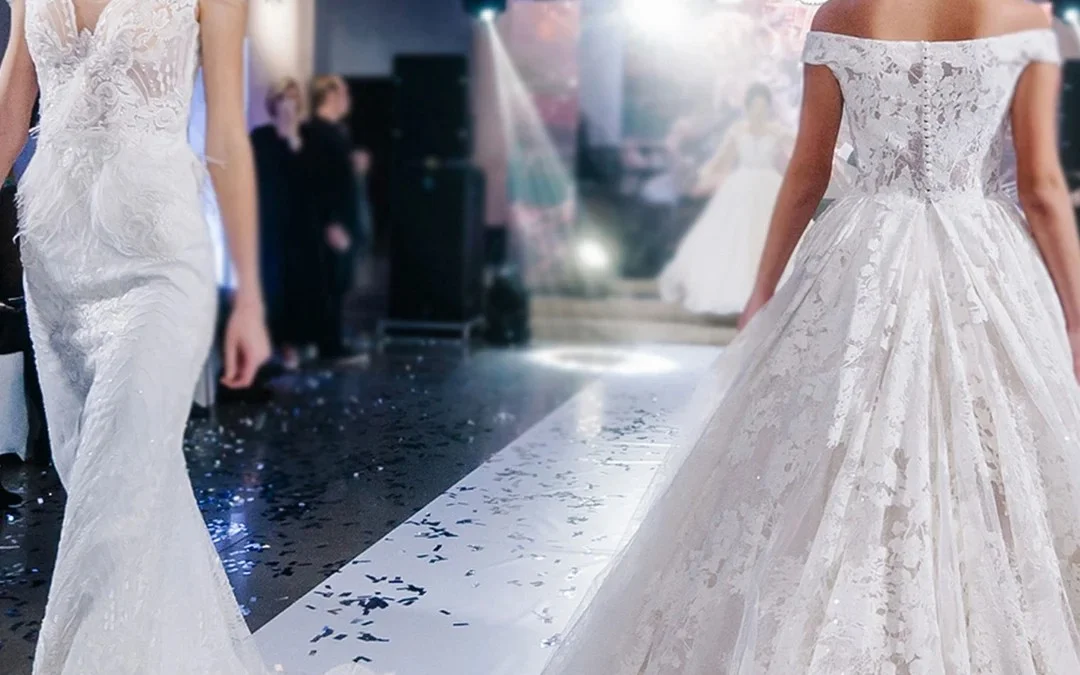 Bridal gowns on the Wedded World runway